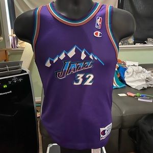 Vintage Champion Utah Jazz Karl Malone Jersey